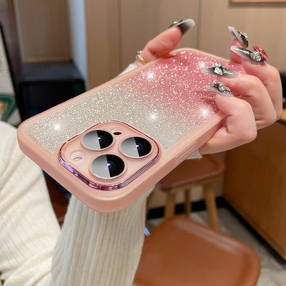 Gradient Glitter Clear Soft Case for iPhone