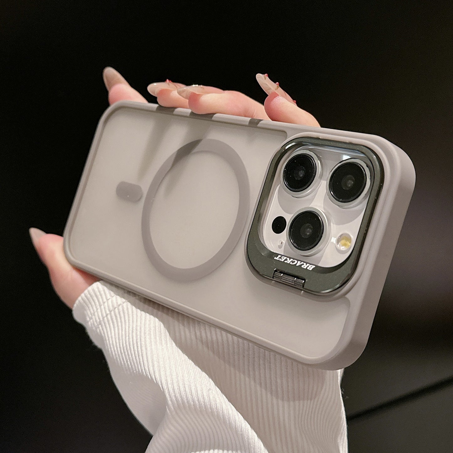 Lens Standing Clear Case For iPhone