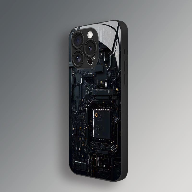 Chip Circuit Board Pattern Hard Case for iPhone