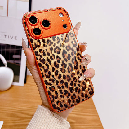 Leopard Print Orange Hard Case for iPhone