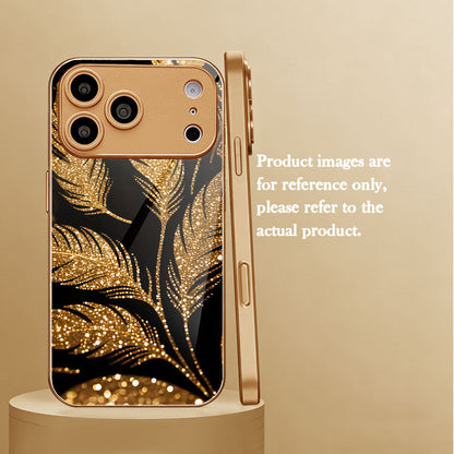 Golden Plume Pattern Case for iPhone