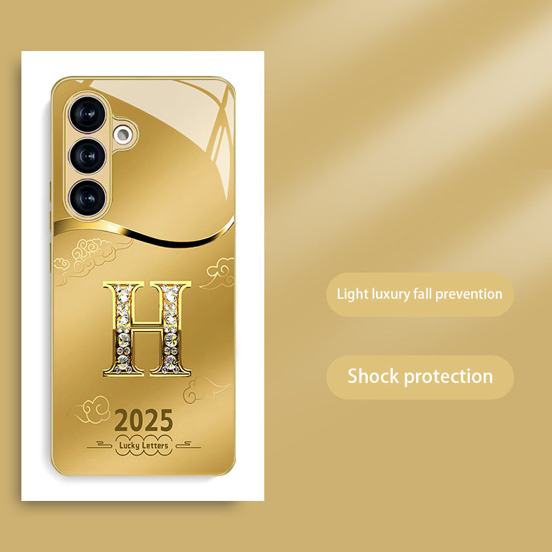 H Pattern Gold Hard Case for Samsung