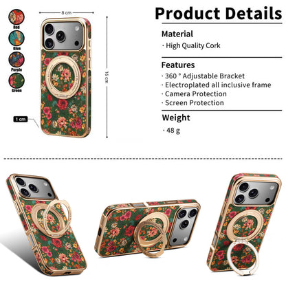Retro Print Kickstand Case for iPhone