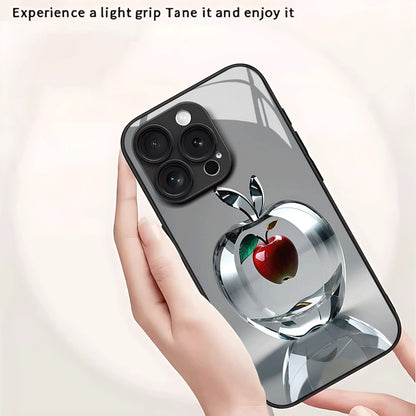 Crystal Apple Pattern Hard Case for iPhone