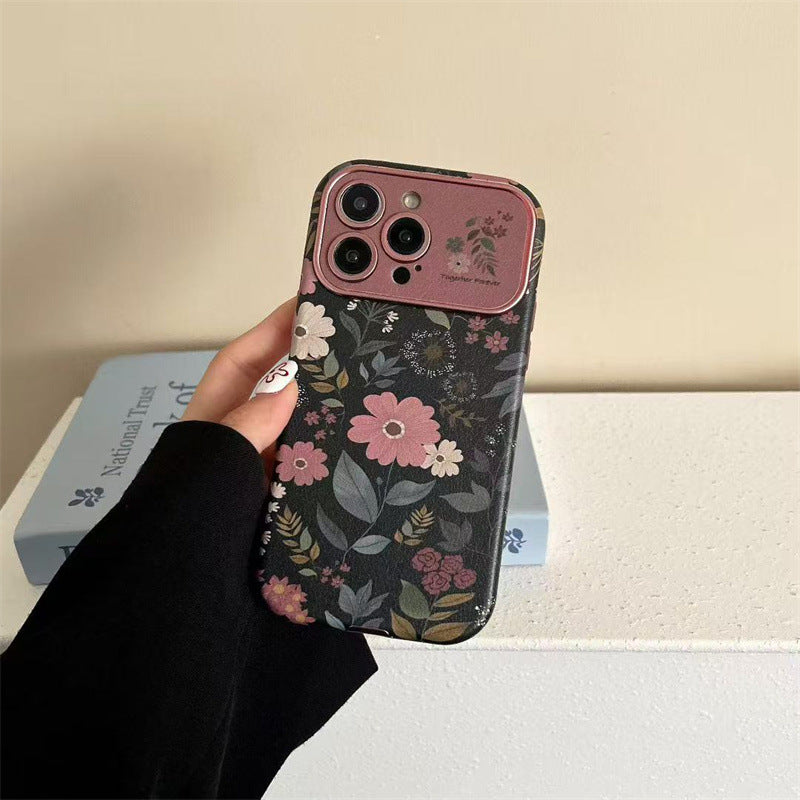 Vintage Floral Leather Case for iPhone