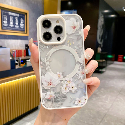 Flowers Acrylic Transparent Case for iPhone