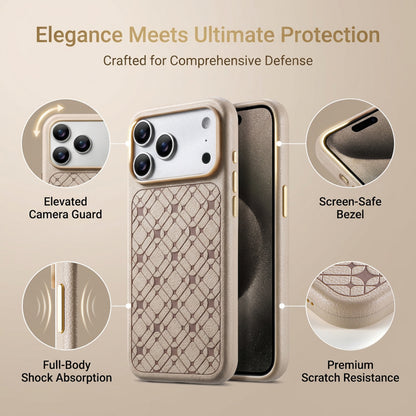 Starlight Lattice Leather Case for iPhone