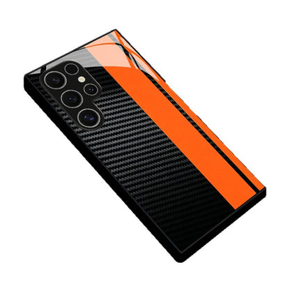 Orange Striped Pattern Hard Case for Samsung