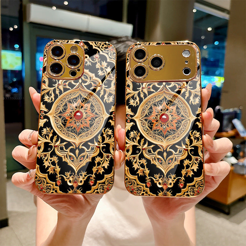 Black Gold Pattern Hard Case for iPhone
