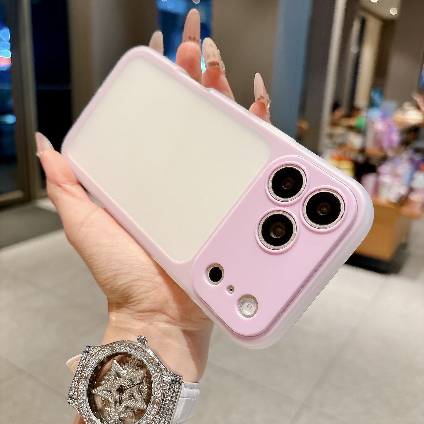 Large Window Matt Translucent Case for iPhone