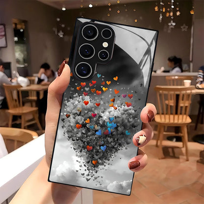 Colorful Heart Cloudy Hard Case for Samsung