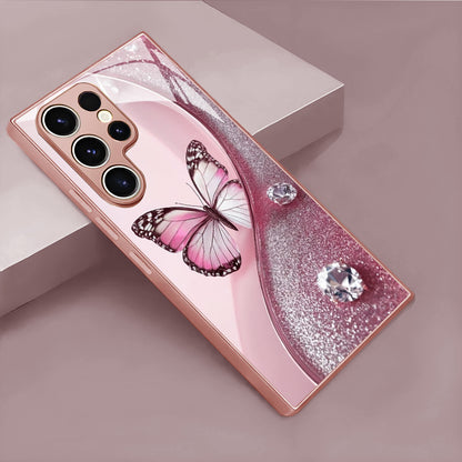 Diamond Butterfly Pattern Hard Case for Samsung