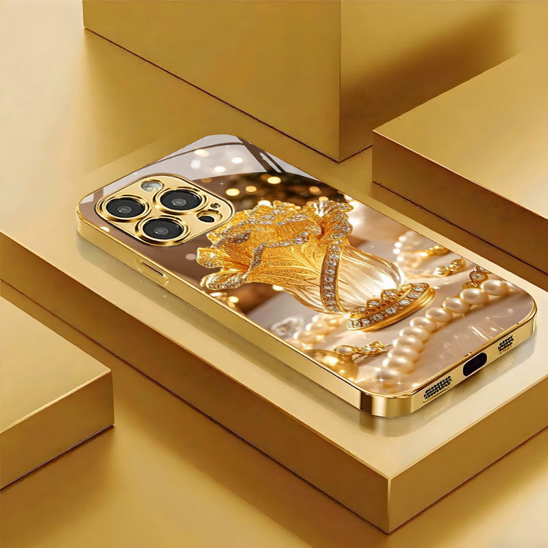 Golden Cabbage Pattern Hard Case for iPhone