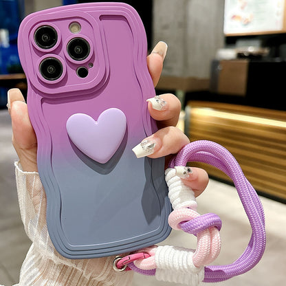 Love Lanyard Silicone Case for iPhone