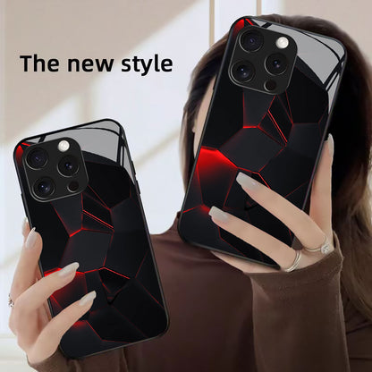 Geometric Red Light Hard Case for iPhone