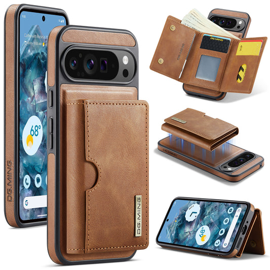 2 in 1 Magnetic Leather Wallet Case for Google Pixel