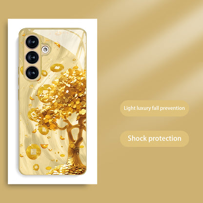 Gold Coin Tree Pattern Hard Case for Samsung