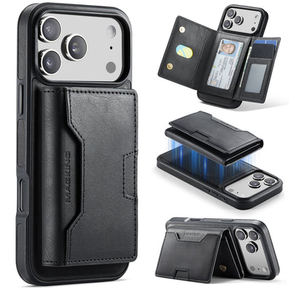 2 in 1 Magnetic Leather Wallet Case for iPhone