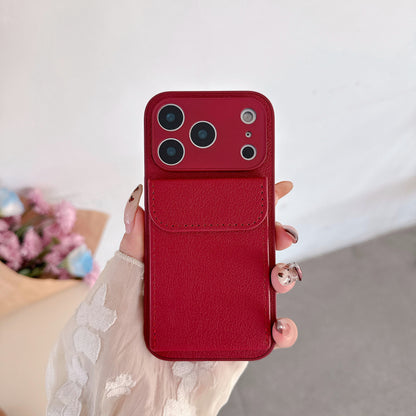 Litchi Grain Leather Wallet Case for iPhone