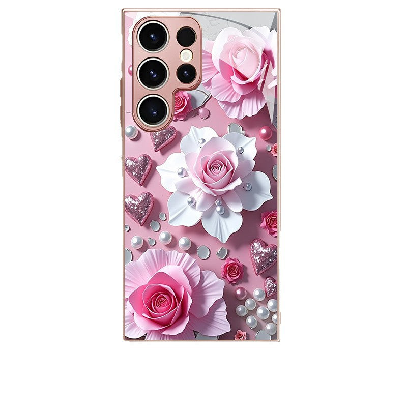 Pearl Flower Pattern Hard Case for Samsung