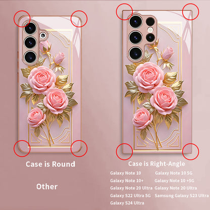 Three Flowers Pattern Hard Case for Samsung