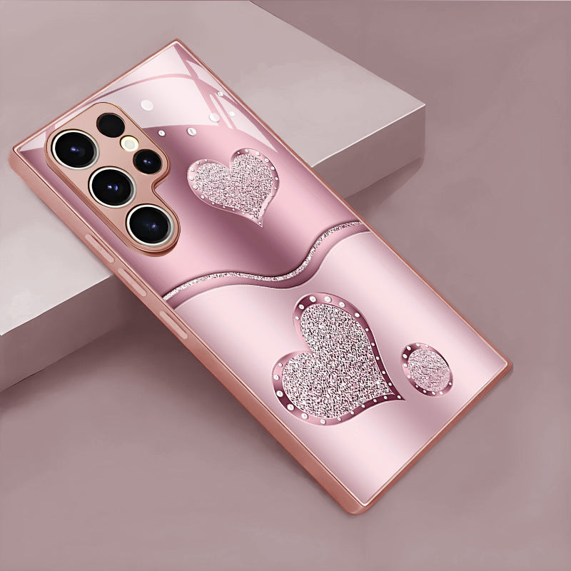 Curve Double Heart Hard Case for Samsung