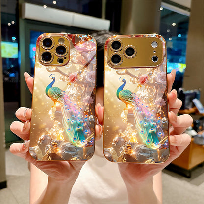 Colorful Peacock Pattern Hard Case for iPhone