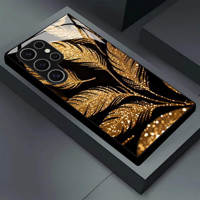 Golden Plume Pattern Case for Samsung