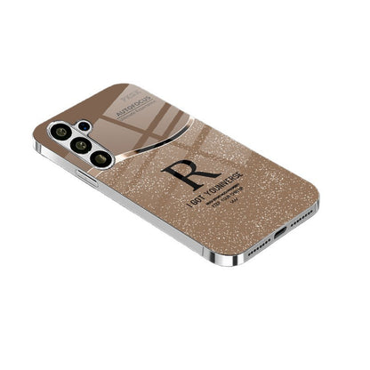 R Pattern Plating Frame Hard Case for Samsung
