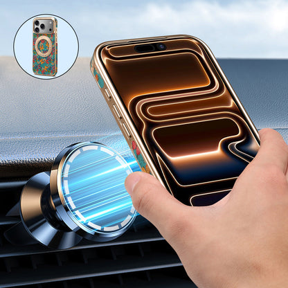 Retro Print Kickstand Case for iPhone