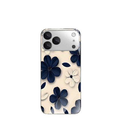 Blue White Flowers Pattern Case for iPhone