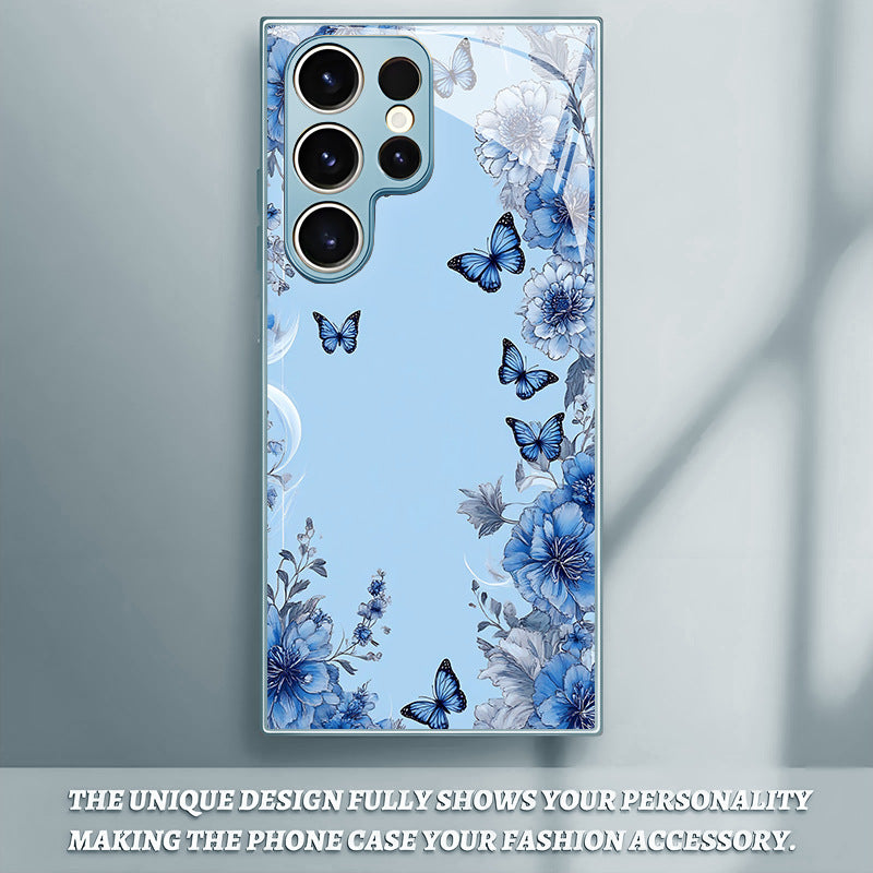 Blue Butterfly Pattern Hard Case for Samsung