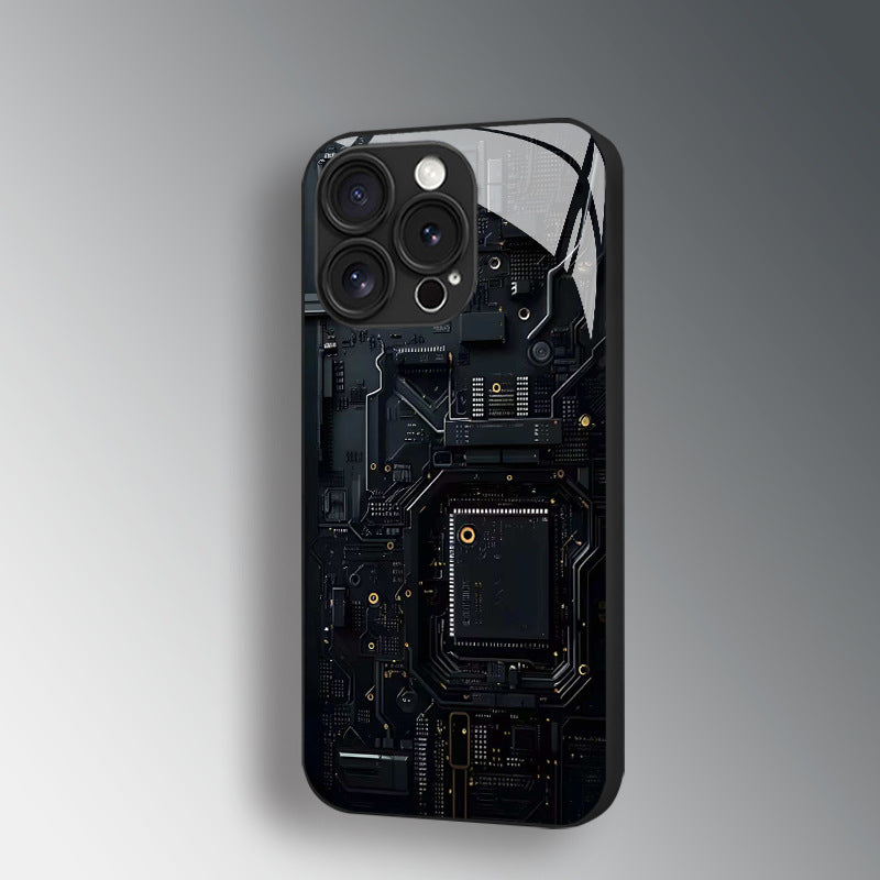 Chip Circuit Board Pattern Hard Case for iPhone