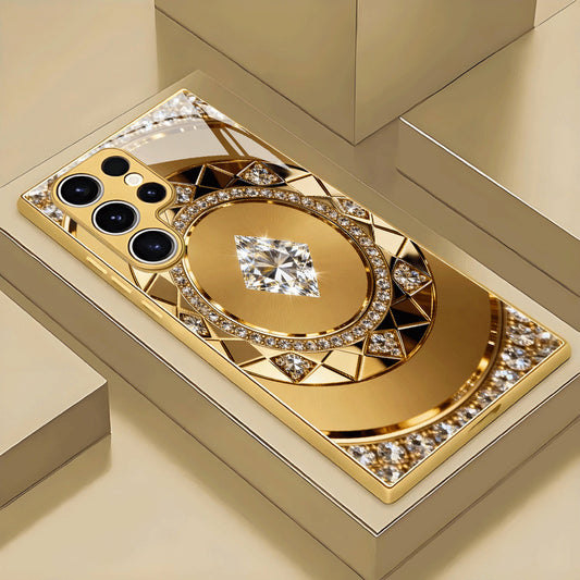 Gold Compass Pattern Hard Case for Samsung