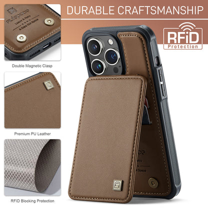 2 in 1 Magnetic Wallet Leather Case for iPhone