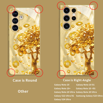 Gold Coin Tree Pattern Hard Case for Samsung