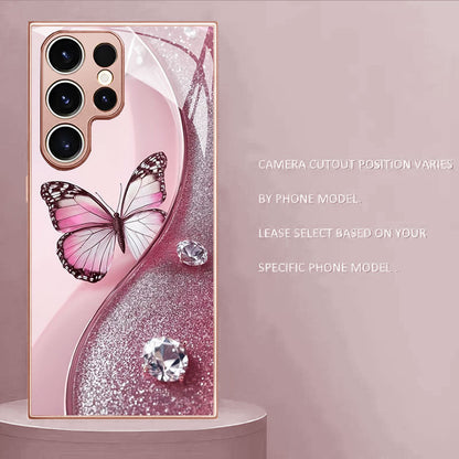 Diamond Butterfly Pattern Hard Case for Samsung
