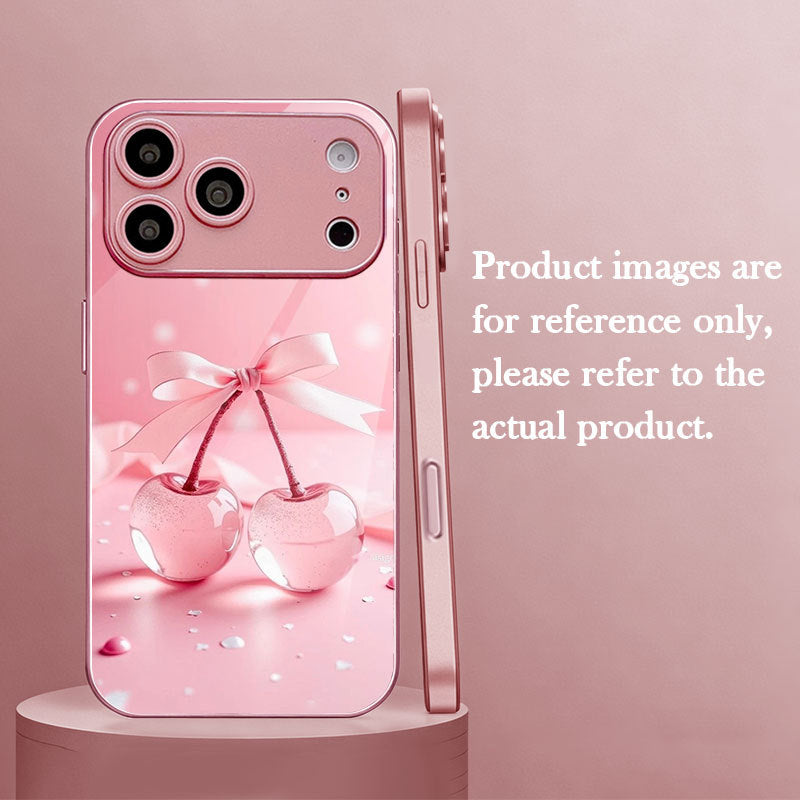 Clear Cherries Pattern Hard Case for iPhone