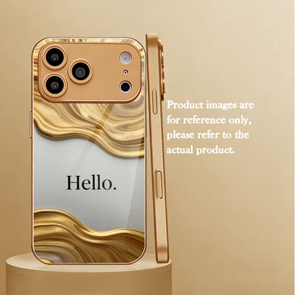 Hello Text Pattern Hard Case for iPhone