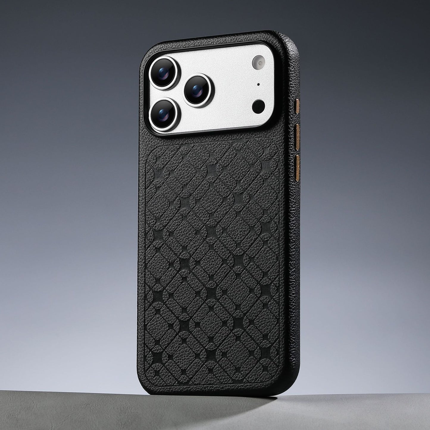 Starlight Lattice Leather Case for iPhone