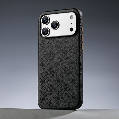 Starlight Lattice Leather Case for iPhone