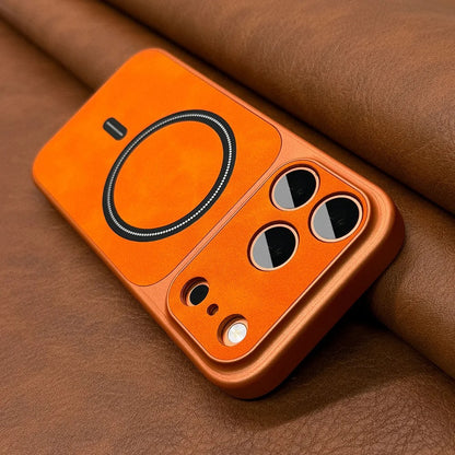 Lychee Leather Texture Matte Case for iPhone