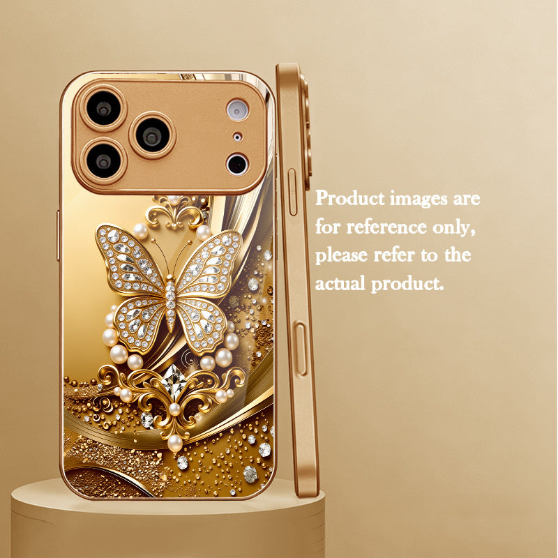Diamond Butterfly Pattern Hard Case for iPhone