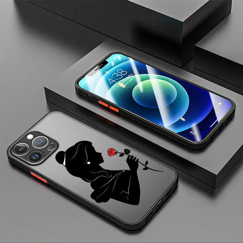 Rose Flower Translucent Matte Case for iPhone