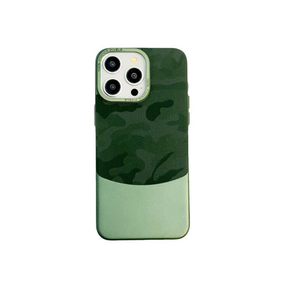 Lens Protection Camouflage Hard Case for iPhone