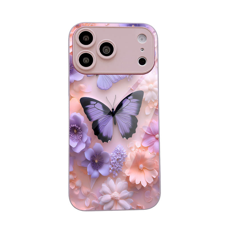 Purple Butterfly Pattern Hard Case for iPhone