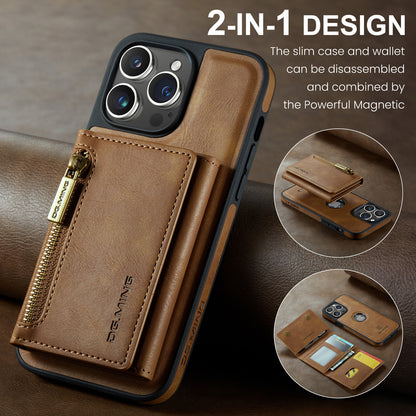 2 in 1 Magnetic Leather Wallet Case for iPhone
