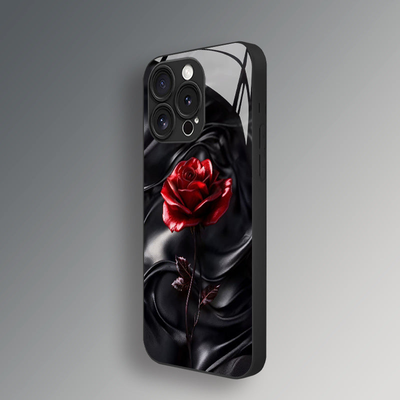 Red Rose Pattern Hard Case for iPhone