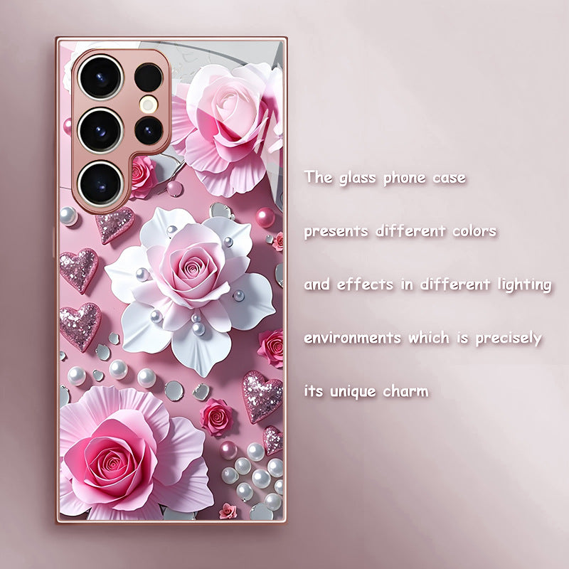 Pearl Flower Pattern Hard Case for Samsung