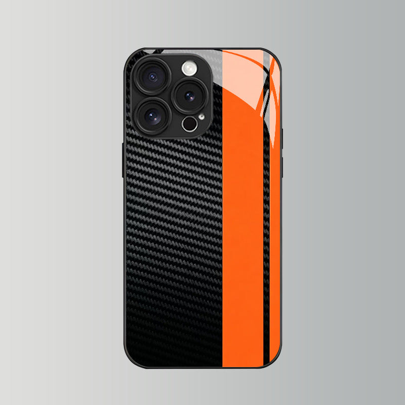 Orange Striped Pattern Hard Case for iPhone